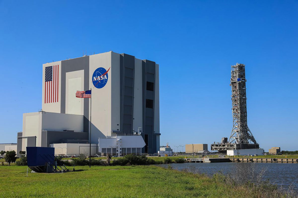 <i>Kim Shiflett/NASA</i><br/>NASA's Artemis 1 final prelaunch test delayed until March. Pictured is the Artemis I mission at NASA's Kennedy Space Center in Florida on October 30