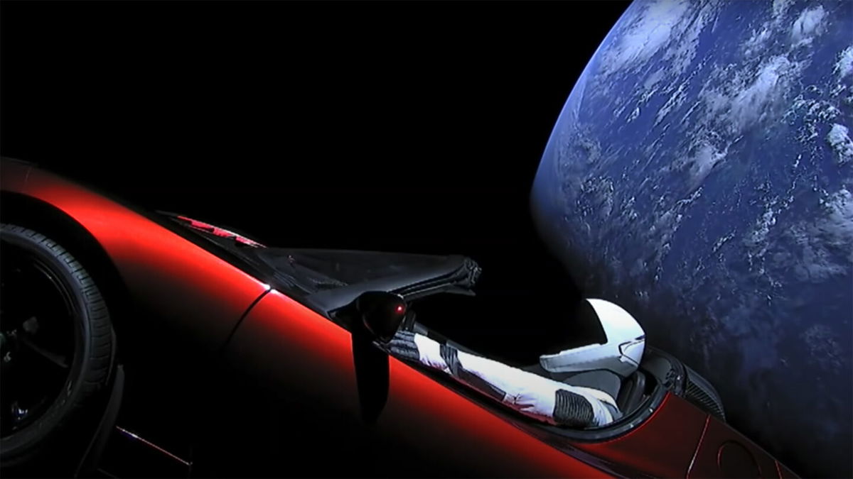 <i>YouTube/SpaceX</i><br/>Elon Musk launched his own Tesla roadster to space four years ago.