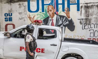 Haiti 'categorically rejects' the report following CNN investigation into the presidential assassination. Pictured is a mural of the late Haitian President Jovenel Moïse