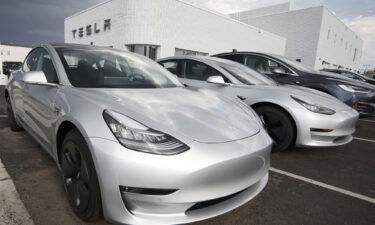Tesla owners are more Republican than you'd think. 2018 Model 3 sedans sit on display outside a Tesla showroom in Littleton