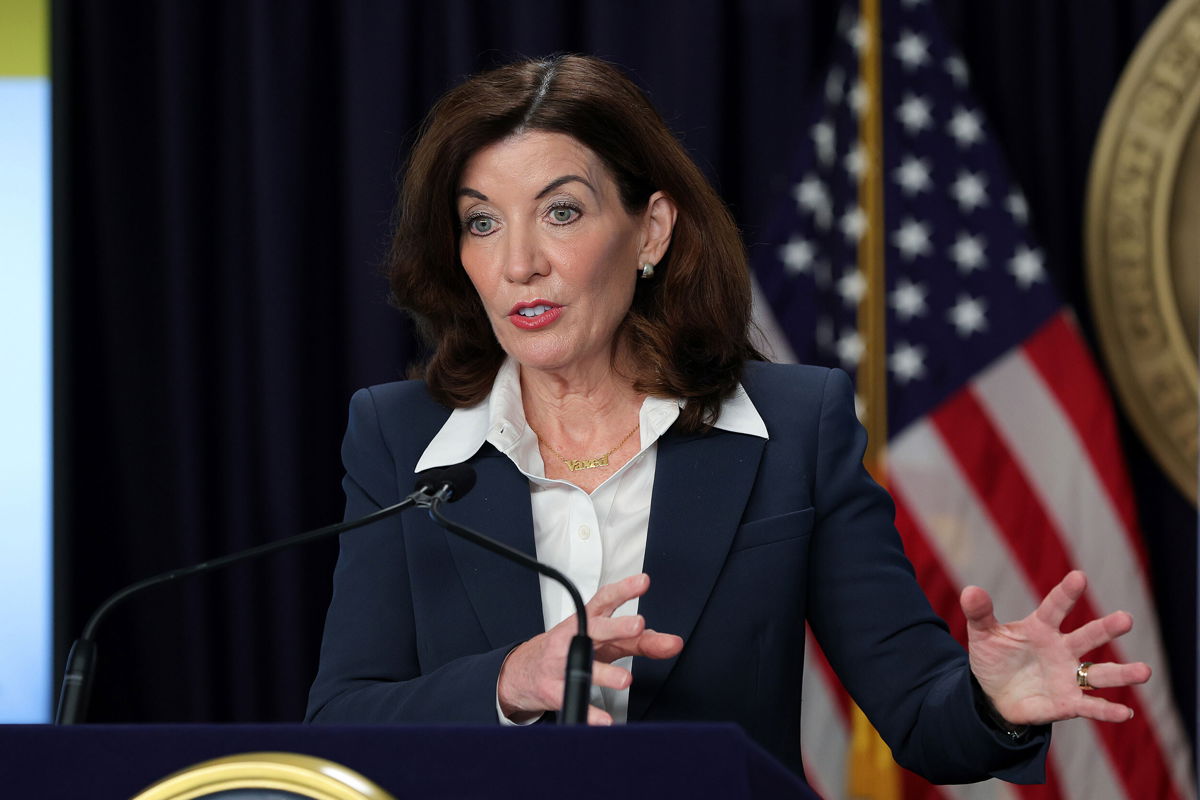 <i>Dia Dipasupil/Getty Images</i><br/>New York Governor Kathy Hochul