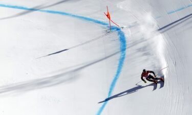 Aleksander Aamodt Kilde of  Norway in action during the men's downhill training on February 4