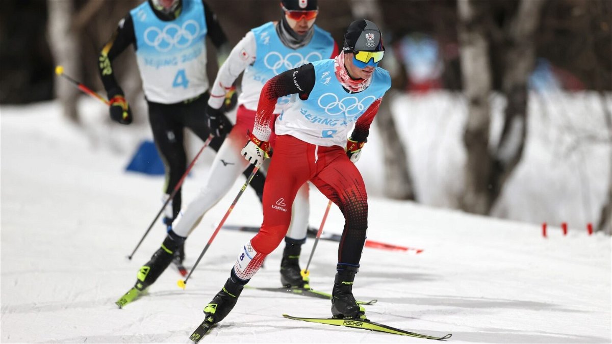 Johannes Lamparter of Team Austria competes during Individual Gundersen Large Hill/10km