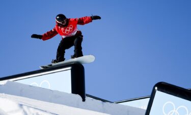 Mark McMorris on a rail feature