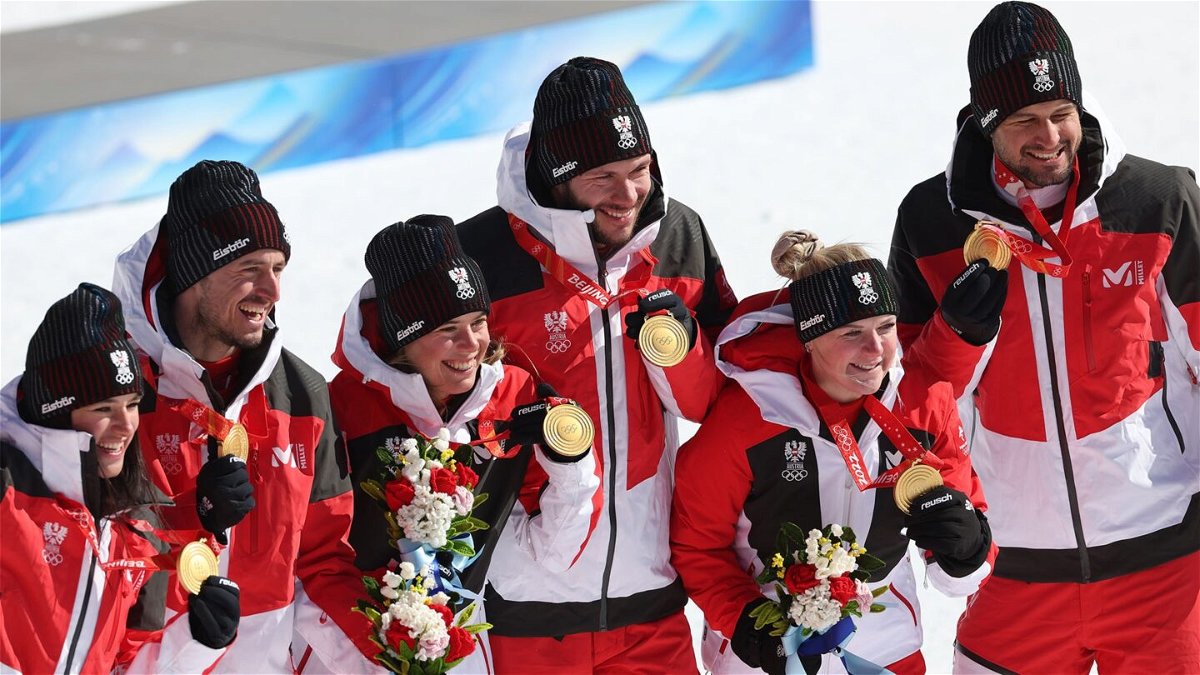 Austria collects Alpine skiing mixed team event gold medals
