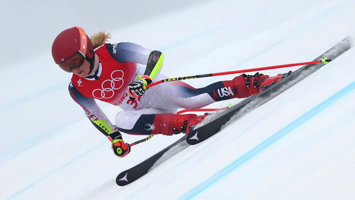 Mikaela Shiffrin takes training run