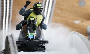 Jamaica competes in four-man bobsled at Winter Olympics