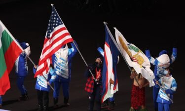Team USA marches in 2022 Winter Olympic Closing Ceremony