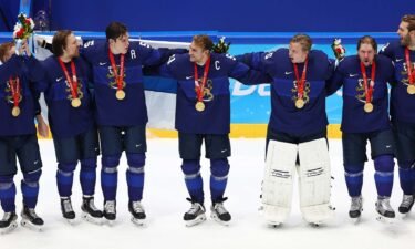 Finland men's hockey team receives their gold medals
