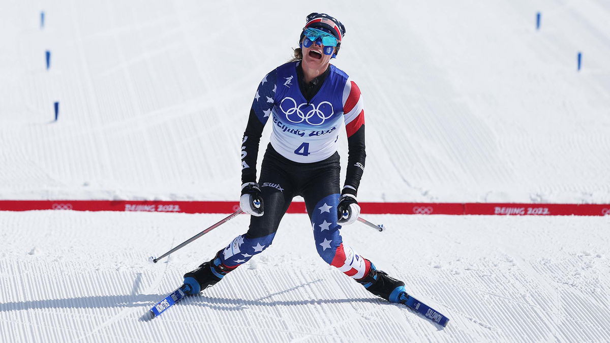 Jessie Diggins gives it her all for silver in mass start - KTVZ