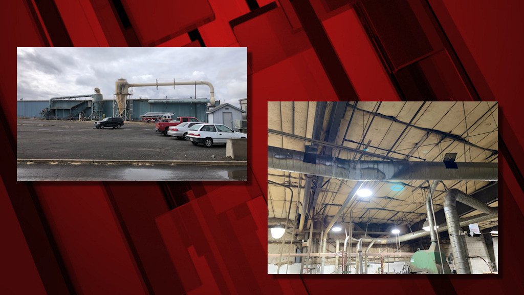 A fire in a blower pipe, smoldering bark dust were extinguished Thursday at the Madras Bright Wood Corp. plant