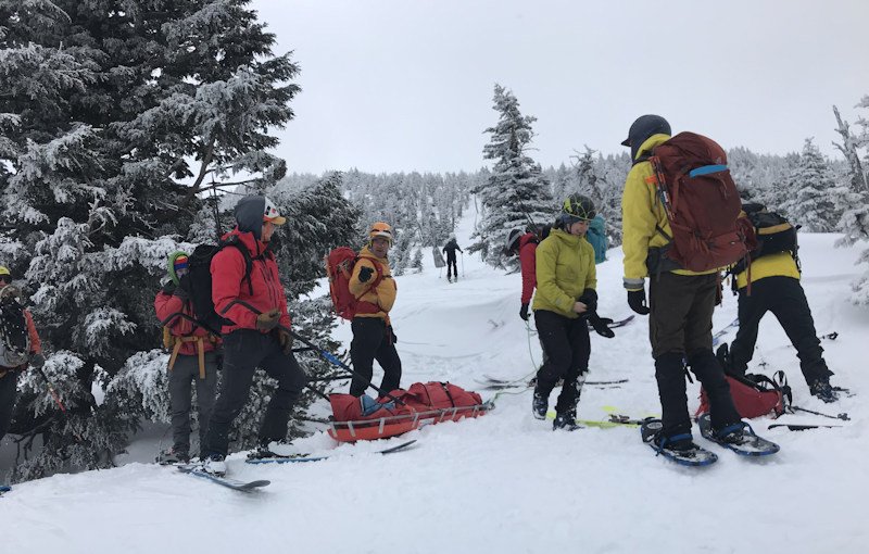 Deschutes County Sheriff's Search and Rescue volunteers reached injured snowshoer at Tumalo Mt. on skis, snowshoes