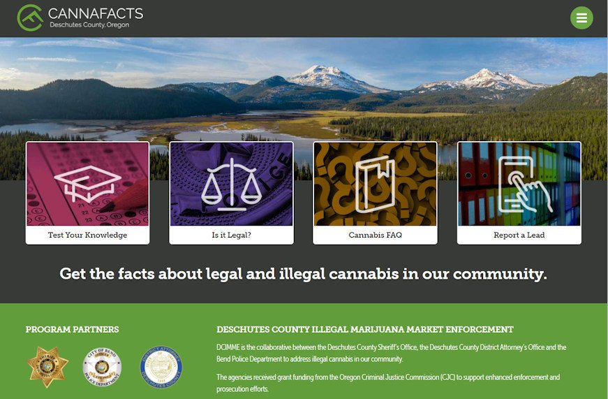 Deschutes County law enforcement agencies partnered to create the 'Cannafacts' website'