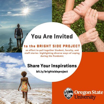 The Bright Side Project at OSU, led by psychology professor Regan Gurung, asks higher ed students and faculty around the country to share their strategies for coping throughout the ongoing COVID-19 pandemic