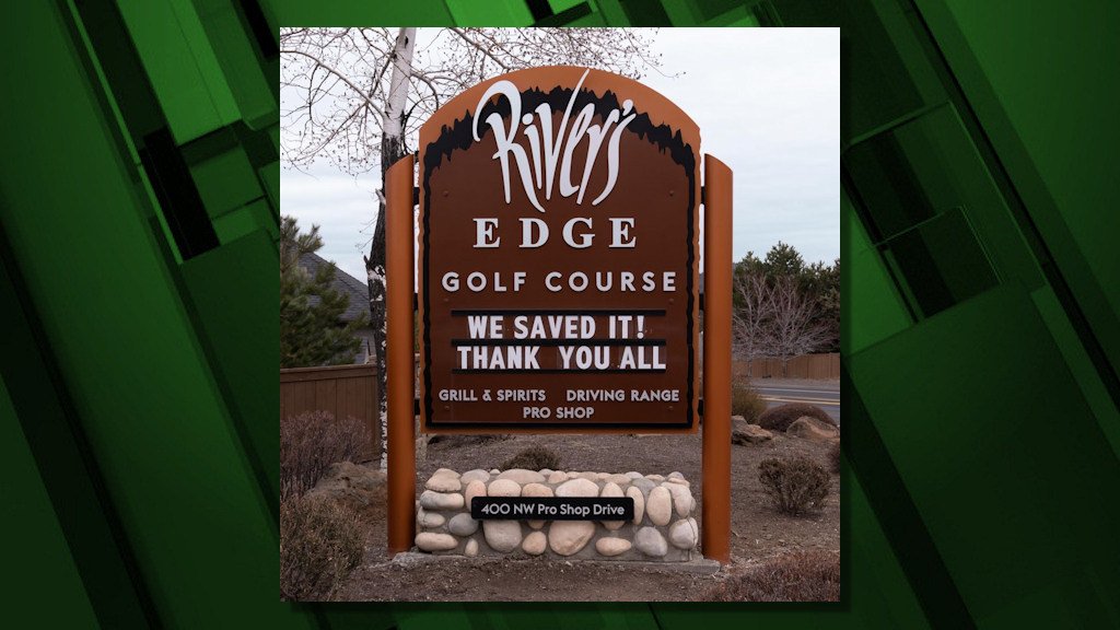 Sign thanks those who helped save River's Edge Golf Course from home development