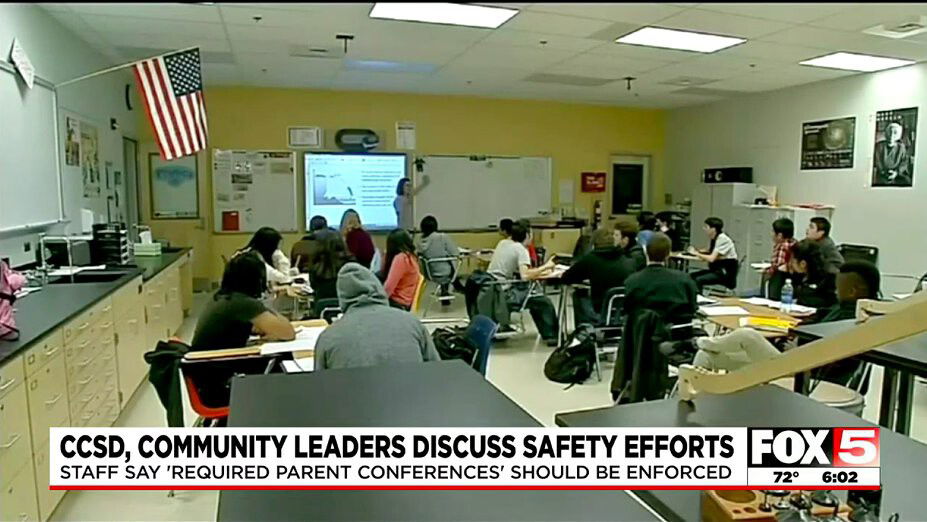 <i>KVVU</i><br/>School and community leaders Tuesday outlined their latest approach for mitigating burgeoning campus violence.
