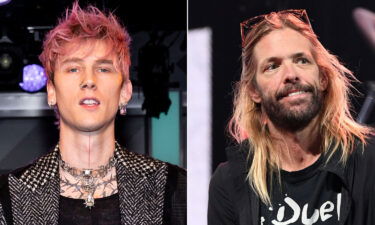 Machine Gun Kelly (L) spoke to Taylor Hawkins days before the Foo Fighters' drummer passed in Colombia.