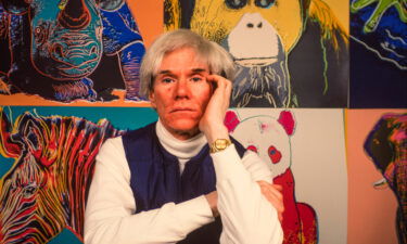 American Pop artist Andy Warhol pictured at his New York studio