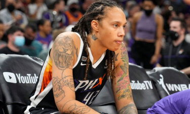 Phoenix Mercury center Brittney Griner (42) during the first half of Game 2 of basketball's WNBA Finals against the Chicago Sky