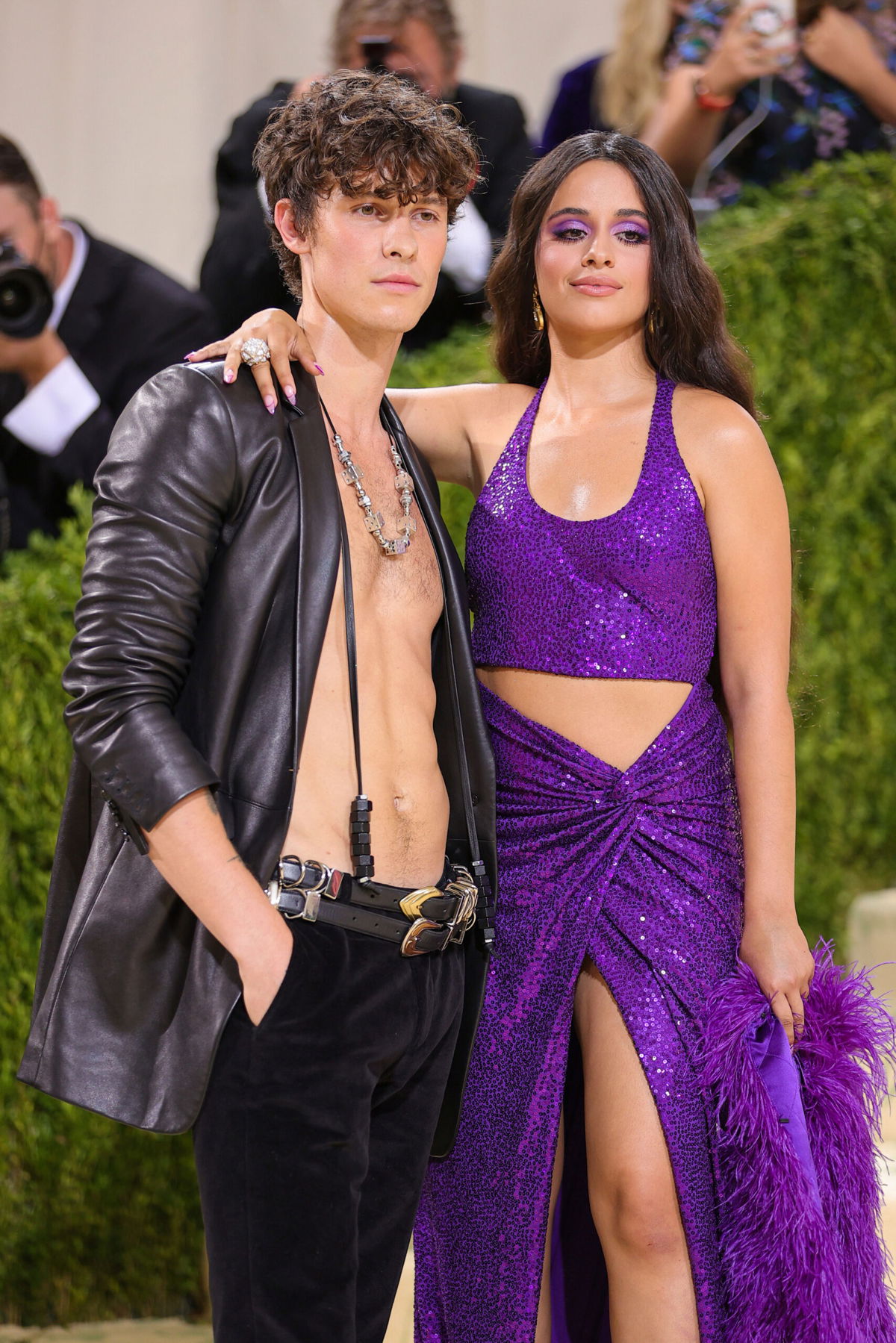 <i>Theo Wargo/Getty Images</i><br/>Singer Shawn Mendes is opening up about his breakup with Camila Cabello. The couple is seen here at the 2021 Met Gala in New York City.