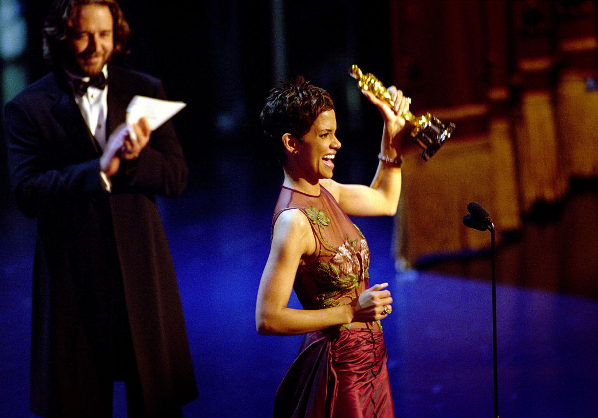 <i>Getty Images</i><br/>Halle Berry accepts the Academy Award for Best Actress for her performance in 