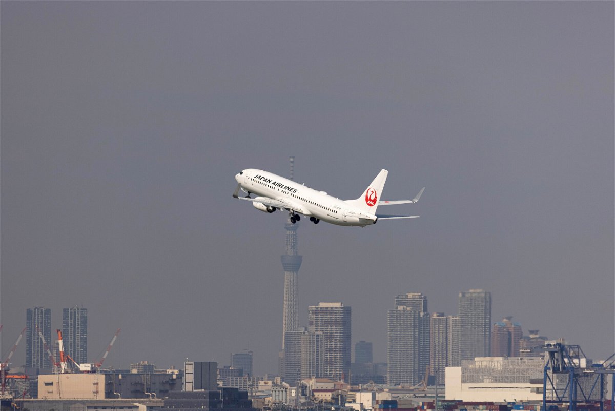 <i>Stanislav Kogiku/SOPA Images/LightRocket/Getty Images</i><br/>A Japan Airlines plane takes off from Haneda Airport in Tokyo