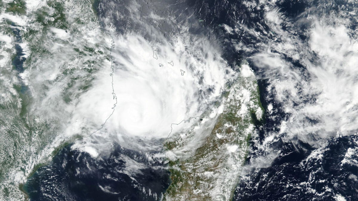 <i>NASA/NOAA</i><br/>Tropical Cyclone Gombe is due to rapidly intensify before bringing parts of Mozambique several months' worth of rain over just a few days.
