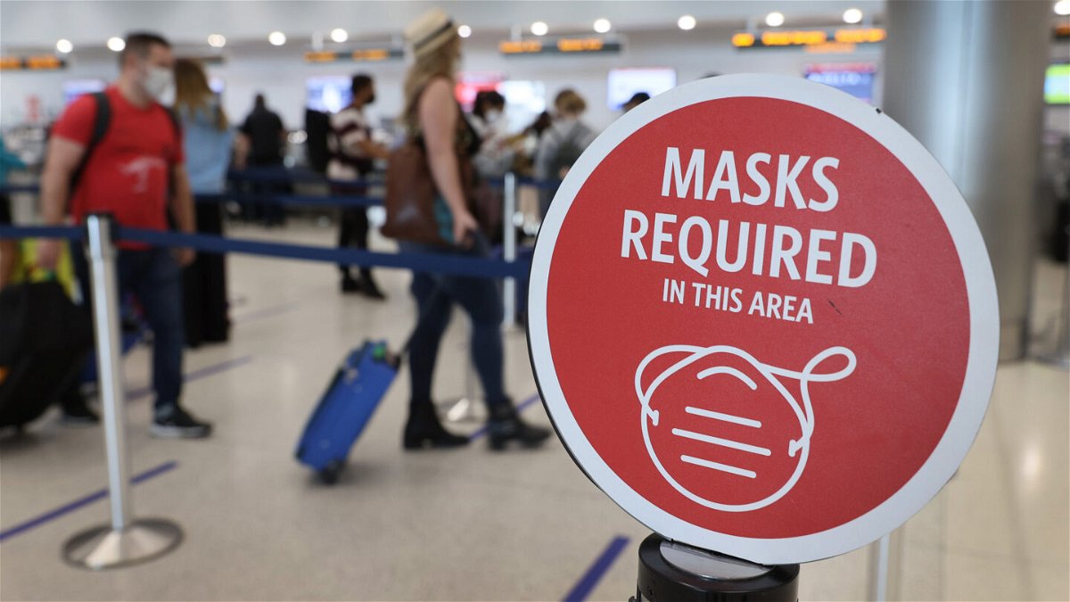 <i>Joe Raedle/Getty Images</i><br/>The Biden administration is set to extend the travel mask mandate for another month.