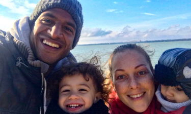 Elisa and David Ngog at Lake Balaton in Hungary.