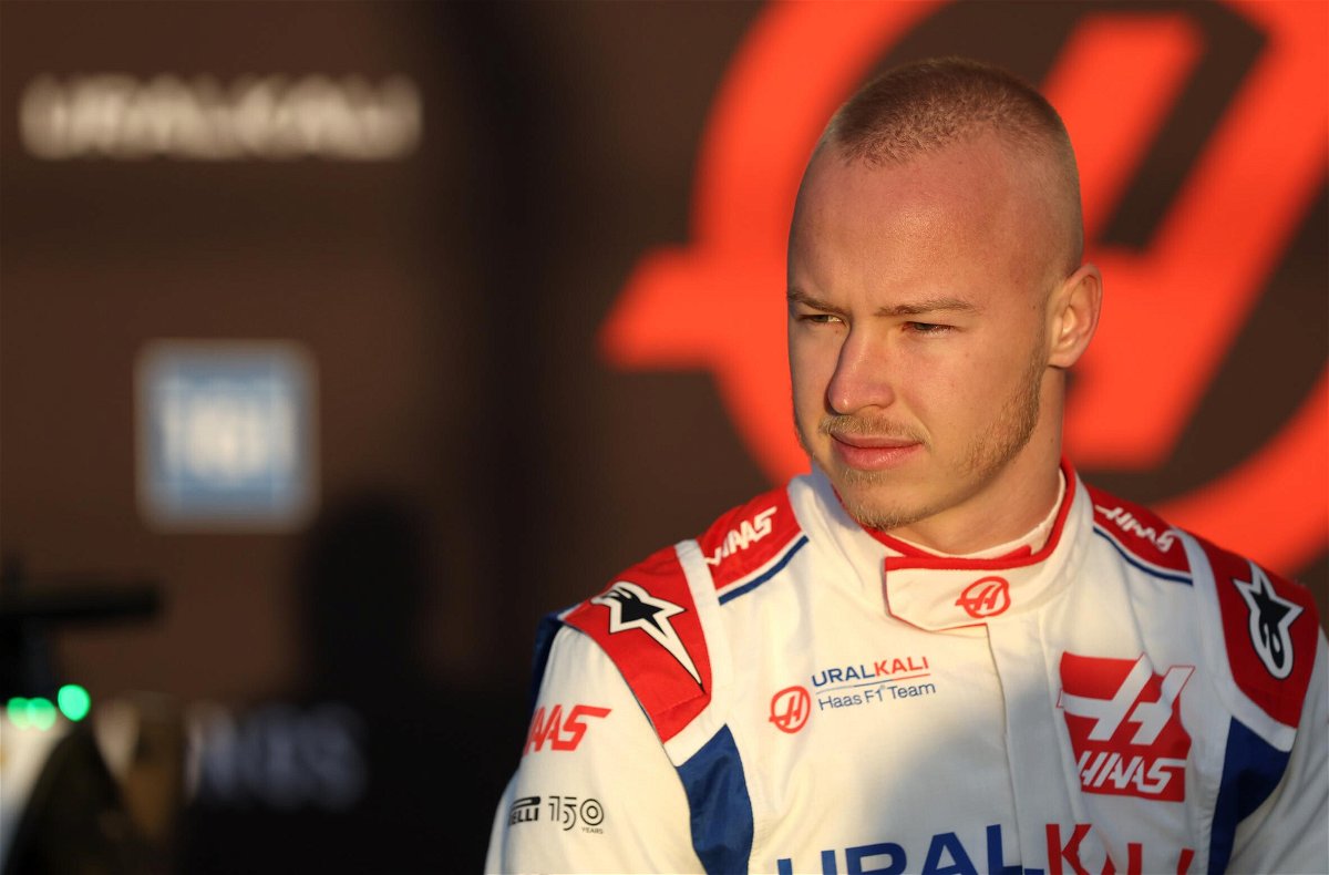 <i>Mark Thompson/Getty Images Europe/Getty Images</i><br/>Nikita Mazepin participates in pre-season testing with Haas in Barcelona last month.