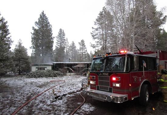 Monday evening house fire on Antler Lane in La Pine was second on street in 2 days; investigators find no connection, nothing suspicious