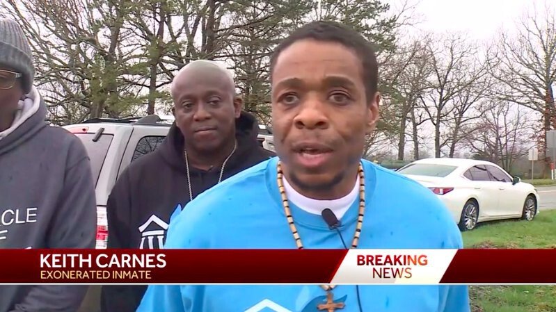 <i>KMBC</i><br/>Carnes was released from prison Monday after 18 years behind bars for the 2003 murder of Larry White