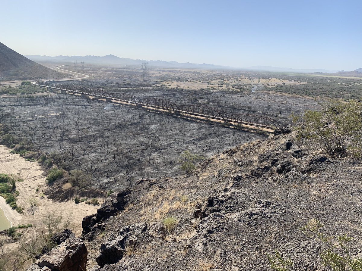<i>@azstateforestry</i><br/>Rapidly moving wildfire in Arizona has destroyed dozens of structures and forced hundreds to evacuate.