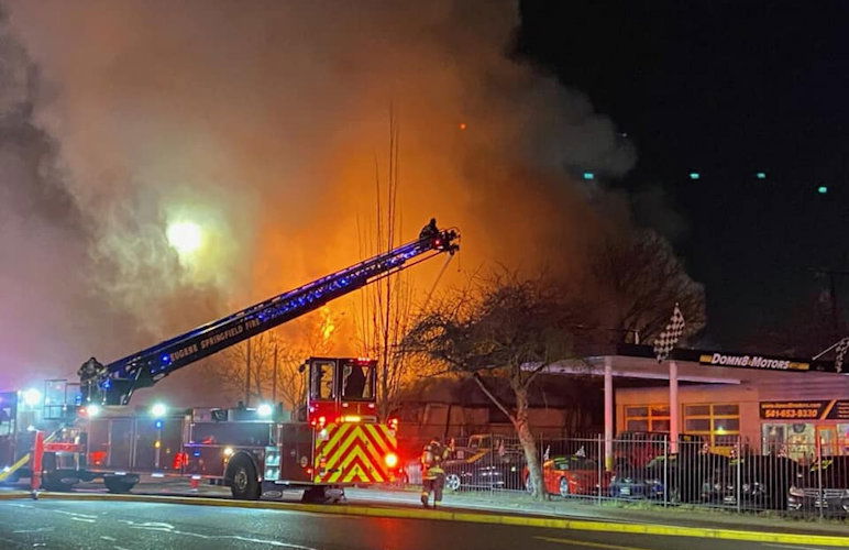 Springfield firefighters battled blaze in commercial area