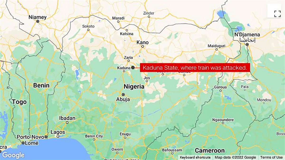 <i>Google Maps</i><br/>The train was traveling from Nigeria's capital Abuja to the northern city of Kaduna.