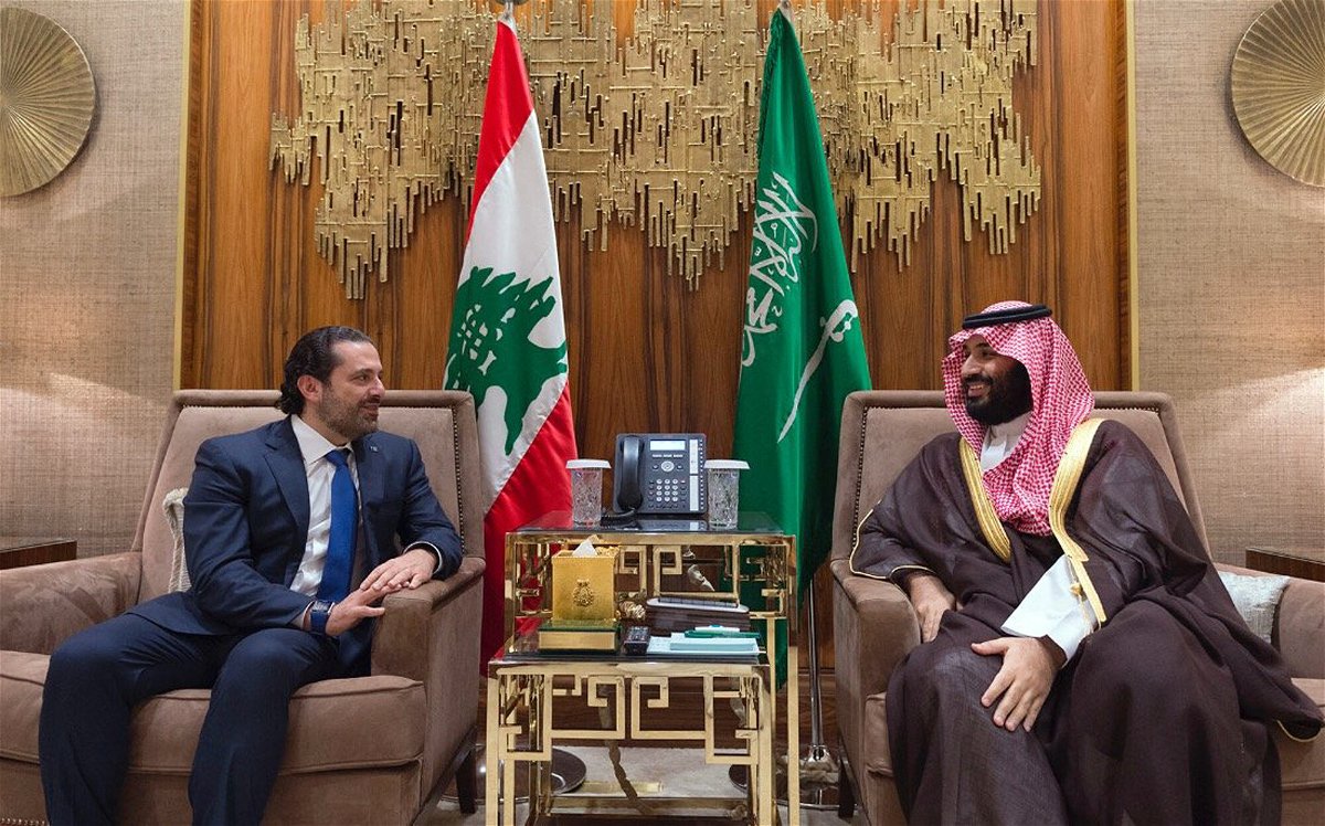 <i>Dalati Nohra/AP</i><br/>Saudi Crown Prince Mohammed bin Salman meets with then-Lebanese Prime Minister Saad Hariri in Riyadh