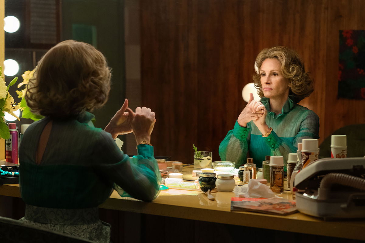 <i>Hilary Bronwyn Gayle/Starz</i><br/>Julia Roberts as Martha Mitchell in the Starz limited series 'Gaslit.'