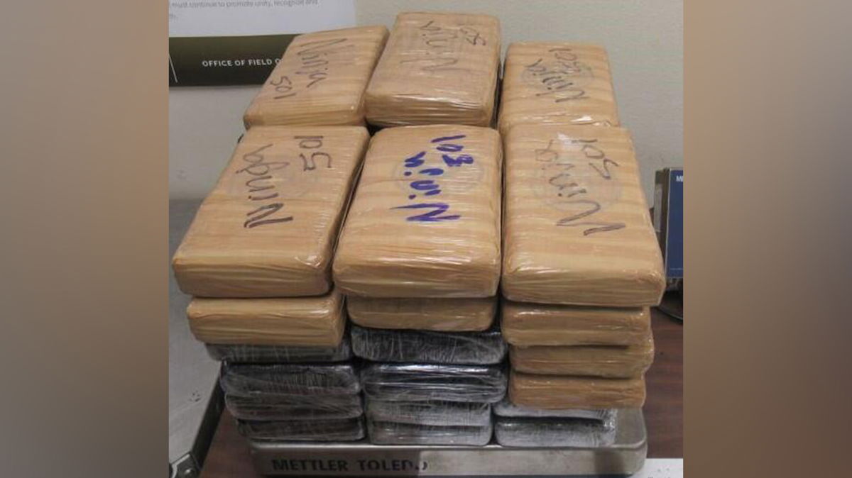 <i>US Customs and Border Protection</i><br/>Packages containing almost 100 pounds of cocaine were seized at the Hidalgo International Bridge on the US-Mexico border.
