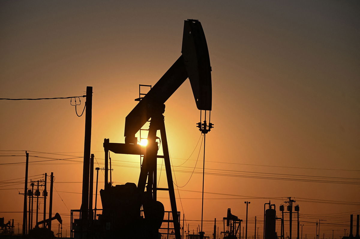 <i>Robyn Beck/AFP/Getty Images</i><br/>Active pump jacks increase pressure to draw oil toward the surface at the South Belridge Oil Field on February 26