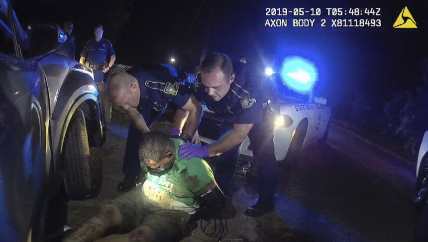 <i>AP</i><br/>This image from the body camera of Louisiana State Police Trooper Dakota DeMoss shows his colleagues