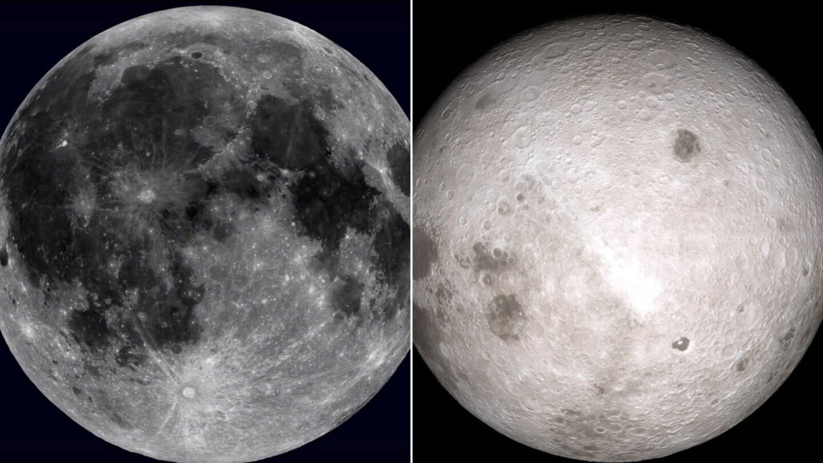 <i>NASA</i><br/>The near side of the moon