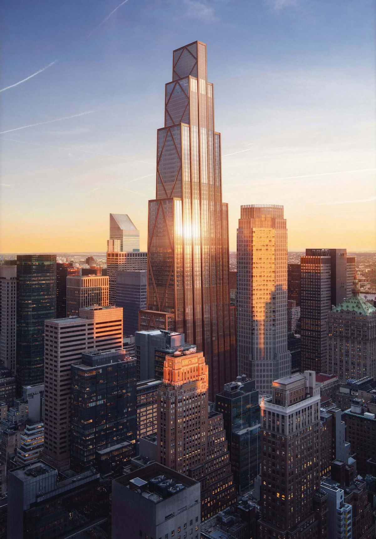 <i>Foster+Partners</i><br/>Plans for New York's largest 'all-electric' skyscraper is unveiled. A digital impression of Park Avenue's future skyscraper is seen here.