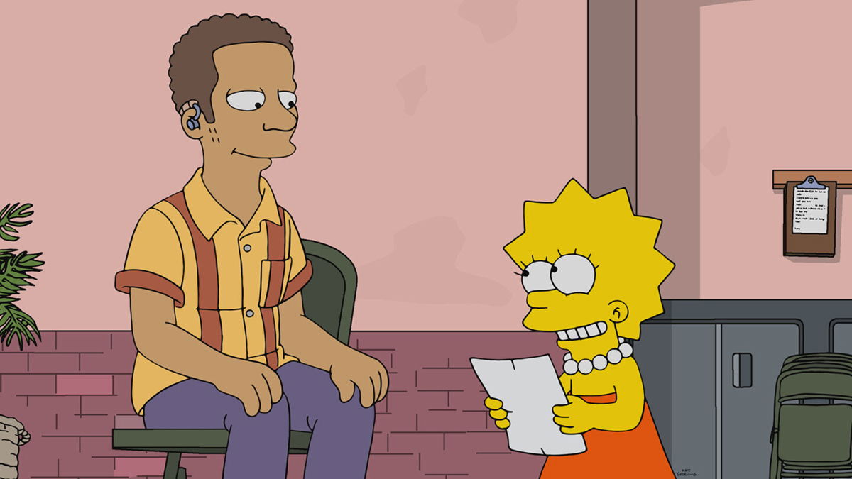 <i>Fox/20th Television</i><br/>Lisa Simpson with deaf character Monk Murphy in the episode.