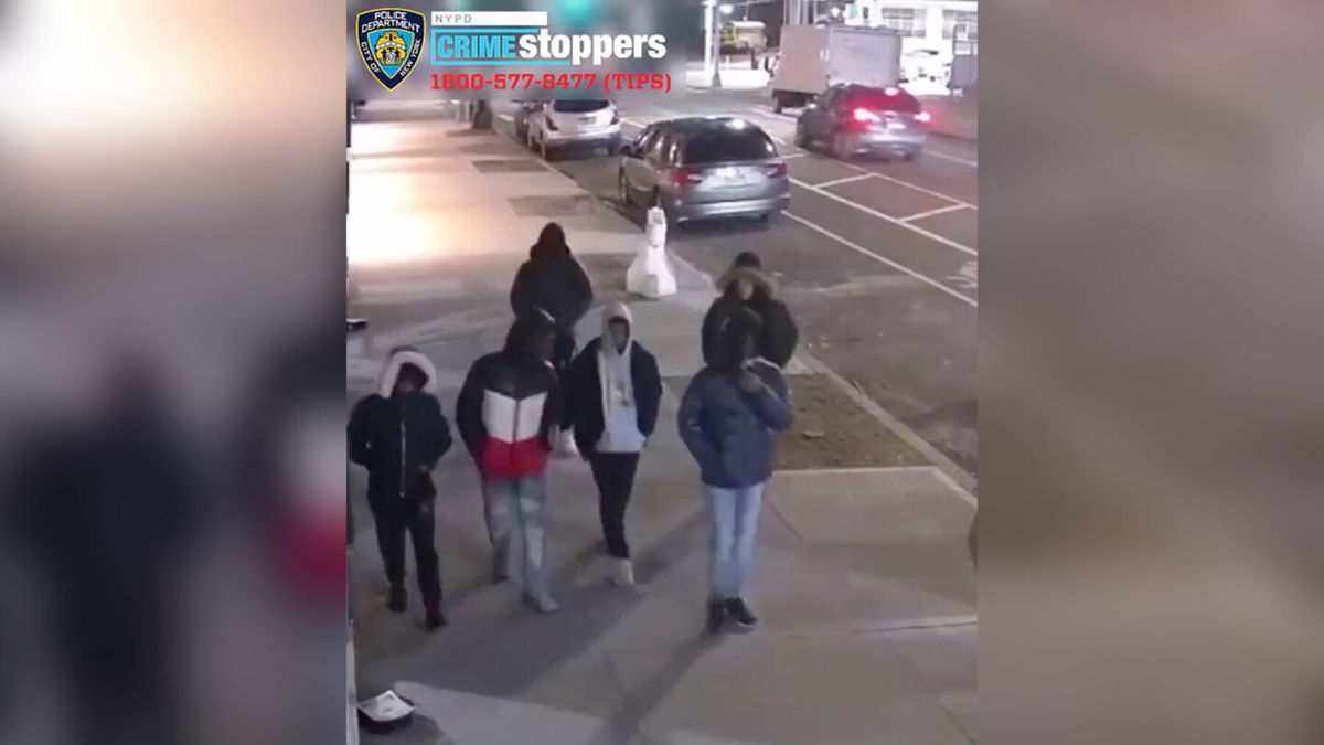 <i>NYPD</i><br/>NYPD surveillance footage showed a group attacking a Hasidic man in Brooklyn