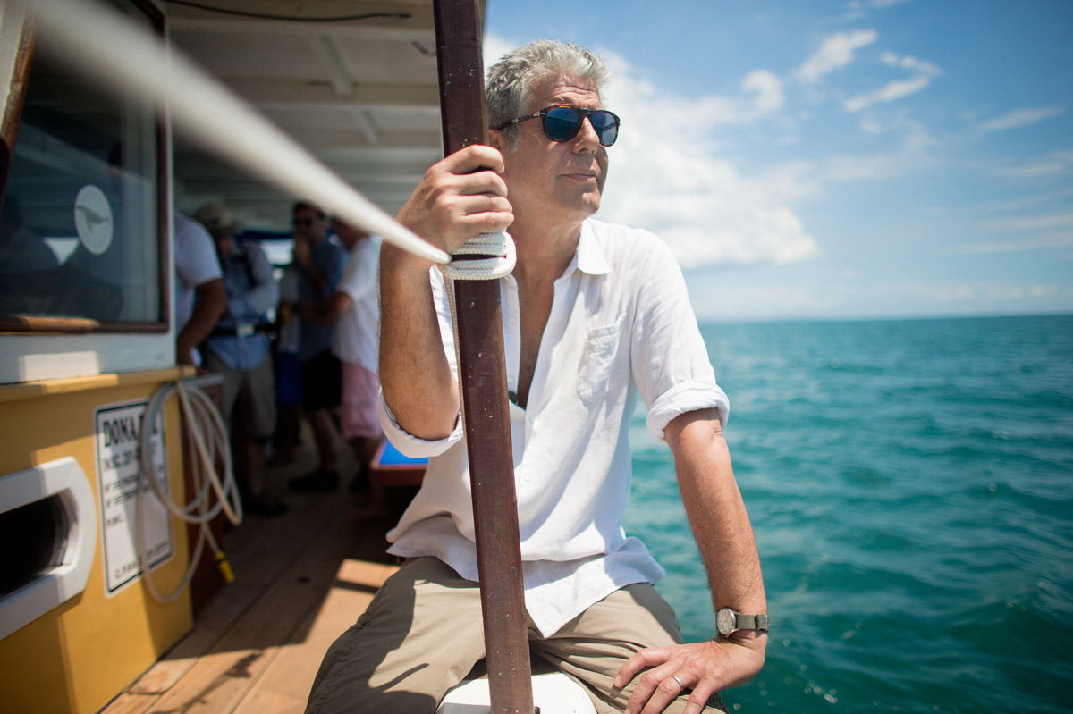 <i>Mario Tama/Getty Images for CNN</i><br/>Anthony Bourdain shooting 'Anthony Bourdain Parts Unknown' on location in Salvador