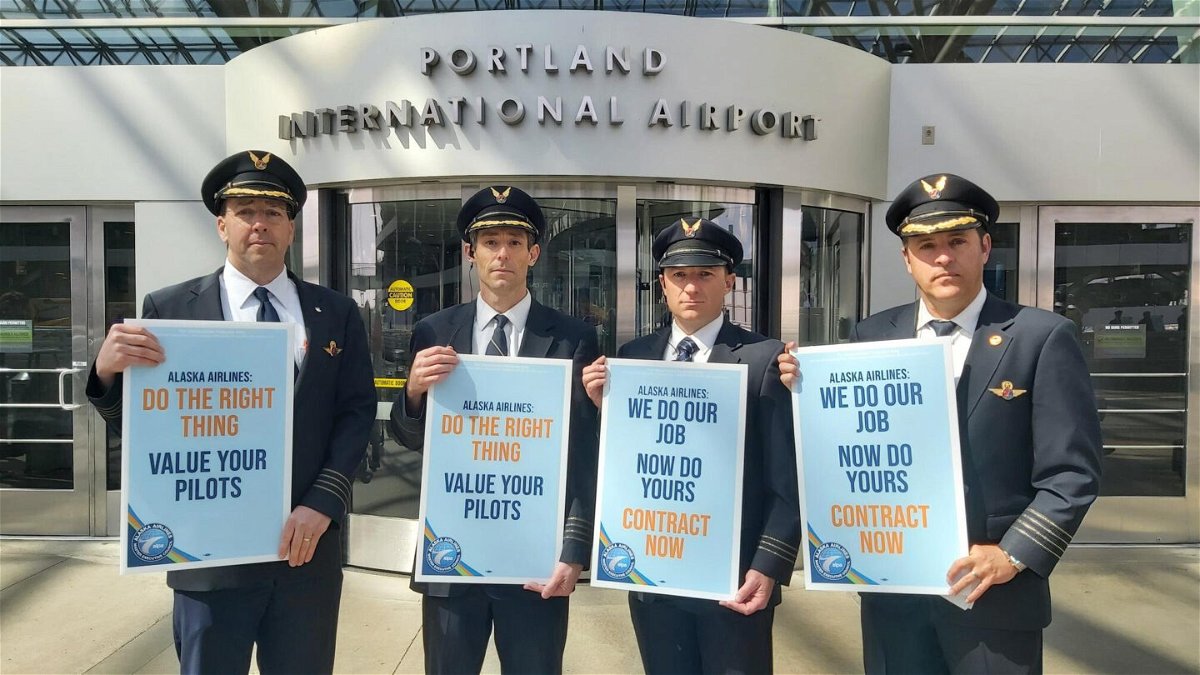 <i>From Alaska Airlines Pilots</i><br/>Alaska Airlines cancels flights as its pilots picket.