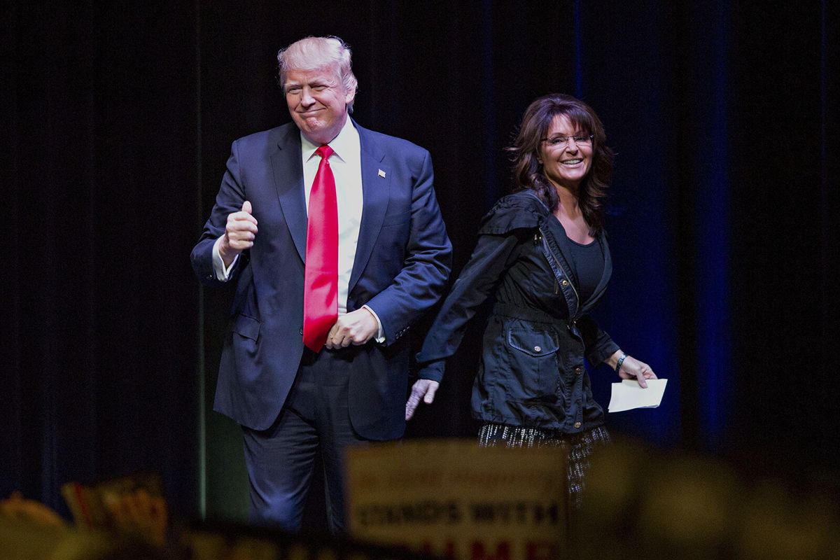 <i>Daniel Acker/Bloomberg/Getty Images</i><br/>Former President Donald Trump said he is endorsing former Alaska Gov. Sarah Palin in her bid to fill Alaska's at-large US House seat.