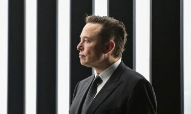 Tesla CEO Elon Musk is pictured as he attends the start of the production at Tesla's "Gigafactory" on March 22 in Gruenheide