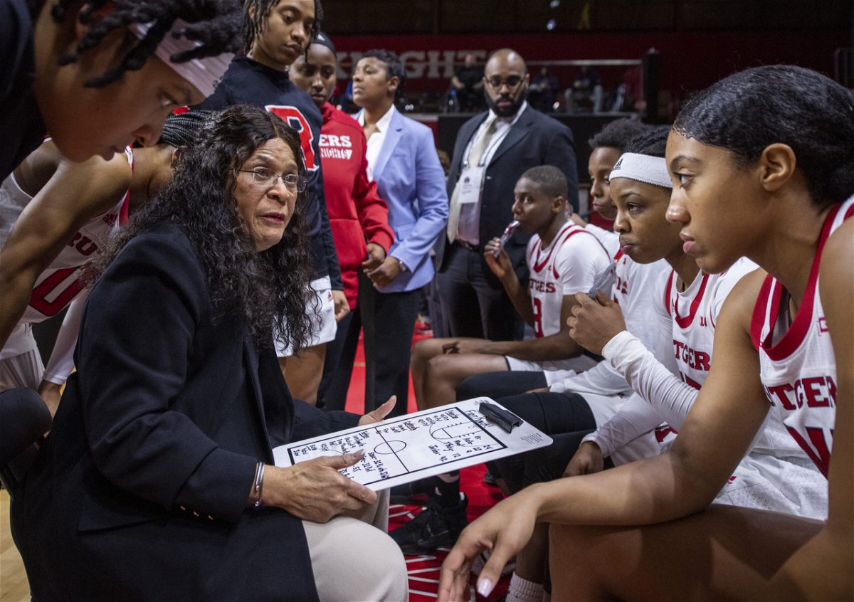 <i>Benjamin Solomon/Getty Images</i><br/>Retiring Rutgers women's basketball coach C. Vivian Stringer was inducted into the Naismith Basketball Hall of Fame in 2009.