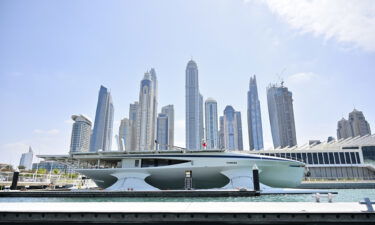 The MS Porrima pictured in March during a scheduled stop in Dubai.